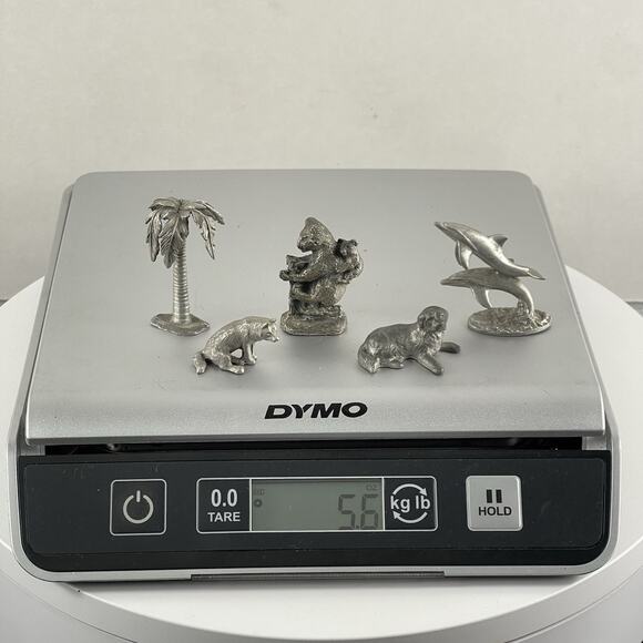 Vintage Wildlife Pewter Figurines Lot Of 5 - Picture 7 of 7